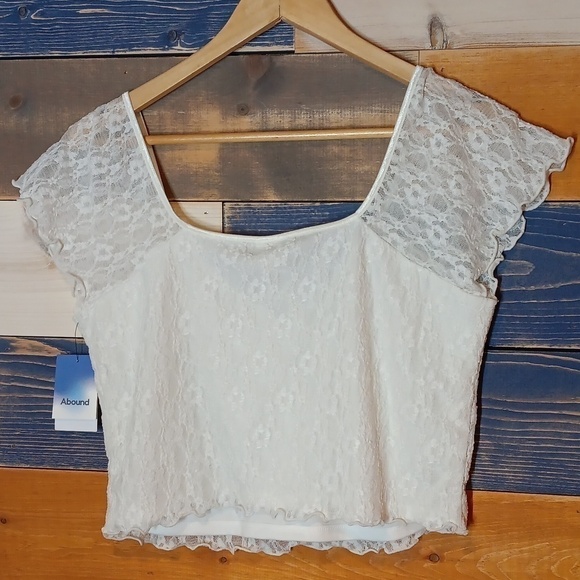 Abound Lace cropped top L NWT - Picture 6 of 7